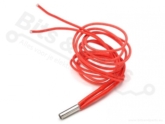 Heater cartridge voor 3D Printers 12V/40W 6x20mm 1m rood